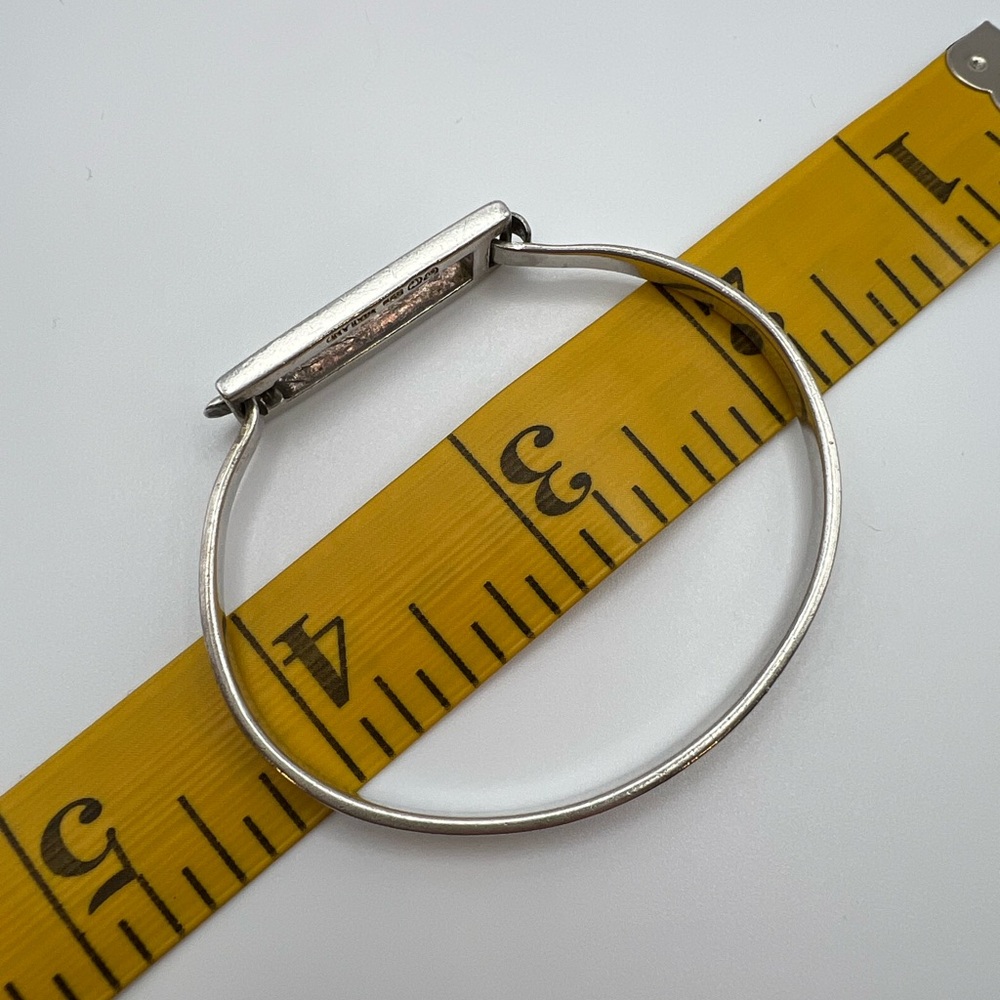 Sterling Silver Bracelet With Rectangular Cutout … - image 5